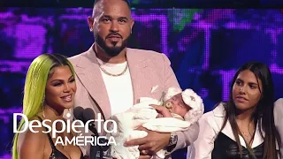 Con su bebé en brazos, Natti Natasha y Raphy Pina celebran galardón en Premios Juventud