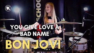 Bon Jovi - You Give Love a Bad Name  - Drum Cover | Jane Odud