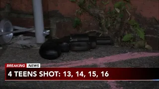 4 teens shot in front of North Philadelphia home
