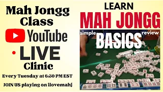 MAH JONGG Refresher for Beginners Review of the Basics NMJL Lessons Live Clinic 2024 1-30 i♥️mahj