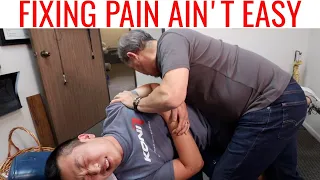 Extremely Painful Chiropractic Crack on Herniated Disc - Part 3/3