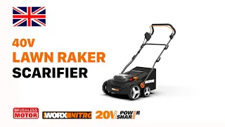 WORX WG855E 40V LAWN RAKER / SCARIFIER   EN