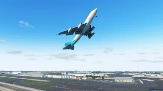 Big Boeing 747 Garuda Indonesia vertical takeoff and crash | X-Plane 11