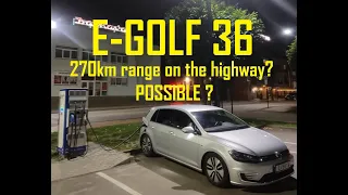 VW E-GOLF 36 (GOLF ELECTRIC) 600km trip!  270km range is possible ?