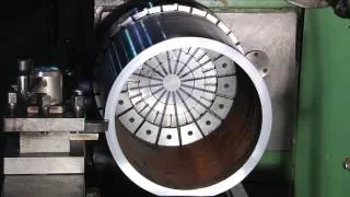 Magnetic chuck for lathe holding rings