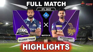 KKR vs GT 35TH MATCH HIGHLIGHTS 2022 | IPL 2022 KOLKATA vs GUJARAT 35TH MATCH HIGHLIGHTS #KKRvGT