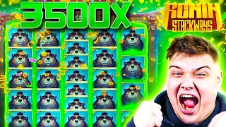 FIRST TIME PLAYING This NEW HACKSAW SLOT RONIN STACKWAYS!! (HUGE 3500X WIN)