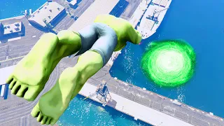 GTA 5 Random Portals #17 (Secret Location/Hulk Smash/Ragdolls)