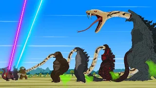 Rescue GODZILLA & KONG From GIANT PYTHON: The Battle Against Digestive System - FUNNY CARTOON [#2]