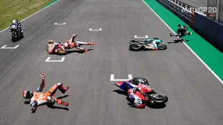 Marquez crashes ahead of the finish line