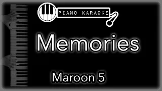 Memories - Maroon 5 - Piano Karaoke Instrumental