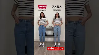 🔥Jeans Brand Battle! Levi’s vs Zara | Cheap vs Expensive! #shorts #zara #levi #youtubeshorts