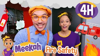 Blippi and Meekah's Fire Safety Exploration! | 4 HOURS OF MEEKAH! | Educational Videos for Kids