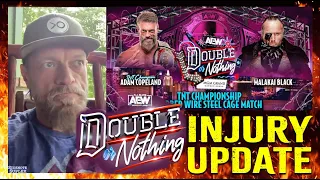 Adam Copeland update injured at AEW Double or Nothing 2024 vs Malakai Black steel cage match