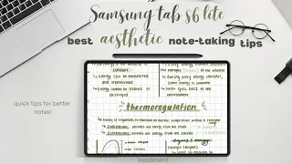 How i take aesthetic notes on my samsung tab s6 lite| aesthetic samsung notes tutorial