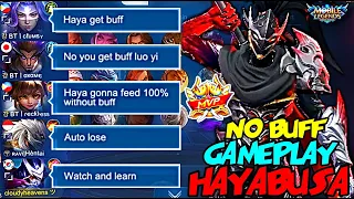 Hayabusa Users, I Dare You To Go MID LANE SUPPORT WITH NO BUFF ALL GAME! | MOBILE LEGENDS