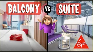 BALCONY vs SUITE on Virgin Voyages - Cruise Ship Cabin Comparison Scarlet Lady, Valiant Lady
