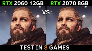 RTX 2060 12GB vs RTX 2070 | Test in 8 Games | 2022