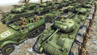 Army Troop Transports, Ambush in a MINEFIELD!? - Men of War: Robz Mod Battle Simulator