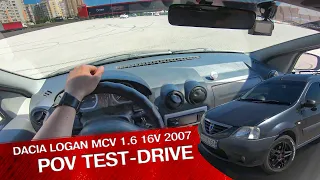 Dacia Logan MCV 1.6 16v 105hp 2007  |  POV Test-Drive