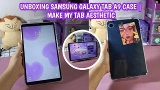 samsung galaxy tab A9 case unboxing  ✨️ | make my tab A9 aesthetic 💜