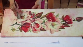 How to Decoupage on canvas Tutorial