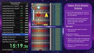 Sonic Colors (DS) - All Red Rings Speedrun (51:38.62 RTA) [WR on 13/09/2021]
