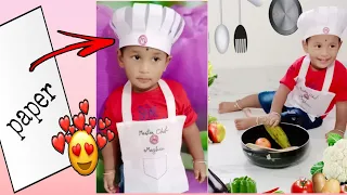 Super Cute Master Chef Hat || with Paper | for your sweet Kid Photography | by Diya's Creative World