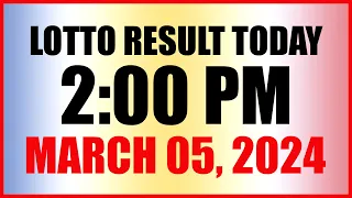 Lotto Result Today 2pm March 5, 2024 Swertres Ez2 Pcso