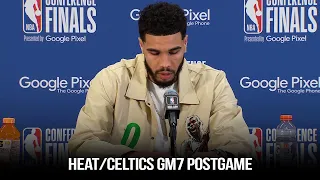 Jayson Tatum Reacts To Celtics Game 7 vs Heat | 2023 ECF