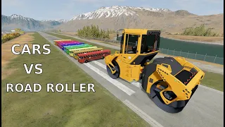 Cars vs Road Roller | BeamNG.drive