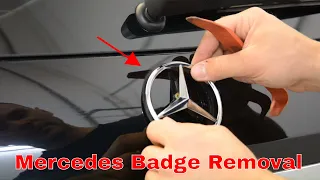 How to remove the back Mercedes emblem without braking it