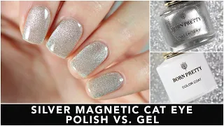 Born Pretty Silver Magnetic Cat Eye Polish vs. Gel || Review || caramellogram