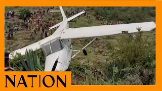 Aircraft crash lands at the Nairobi National Park