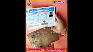 CA Foundation Certified Copy of Marksheet |CA Result Reaction #shorts #cafoundation #reaction #video