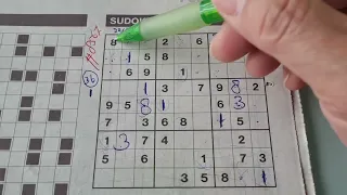 🌻(#8567) Saturday.  Two Stars Sudoku puzzle. Bonus Extra edition. 05-18-2024 Extra part 1 of 2