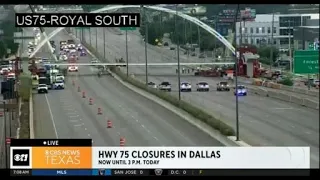 Highway 75 closures in Dallas until Sunday afternoon