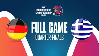 QUARTER-FINALS : Germany v Greece | Full Basketball Game | FIBA U18 European Championship 2023