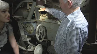 Checking out the Jagdpanzer IV gun and gunner's position with Hilary Doyle at NACC