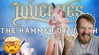 FIRST TIME REACTING TO LOVEBITES! - THE HAMMER OF WRATH (LIVE) REACTION! #lovebites #jmetalreaction