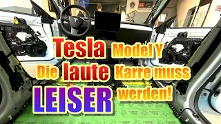 Jetzt aber bitte leise! Wir dämmen ein Tesla Model Y – Extrem + Spezial 😉