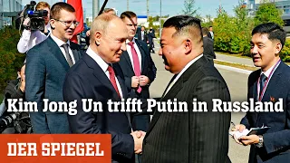 Putin trifft Kim am Weltraumbahnhof: Der 40-Sekunden-Handschlag | DER SPIEGEL