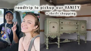 roadtrip to pick up our VANITY + thrift shopping | VLOGMAS Day 7