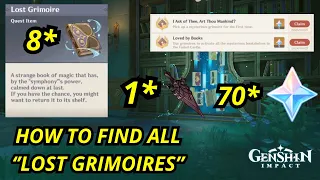 HOW TO FIND ALL 8 LOST GRIMOIRES | GENSHIN IMPACT GUIDE