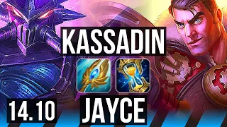 KASSADIN vs JAYCE (MID) | 79% winrate, 11 solo kills, Legendary, 23/3/0 | BR Master | 14.10
