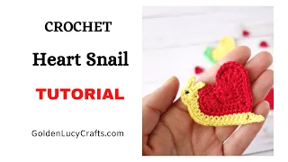 How to Crochet a Heart Snail Applique