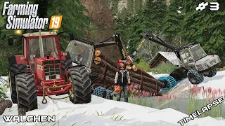 Extreme logging in snow w @ChataModding | Forestry Walchen 2K20 | Farming Simulator 19 | Episode 3