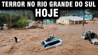TERROR NO RIO GRANDO DO SUL! ENCHENTES ARRASTANDO TUDO - PESSOA E ANIMAIS FORAM LEVADOS