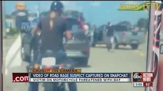 Video of road rage suspect captured on Snapchat