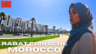 Walking Tour Rabat Corniche Morocco - 4K HDR+